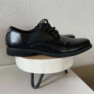 Hunter’s Bay Black Faux Leather Drrss Shoes Size 10 EUC